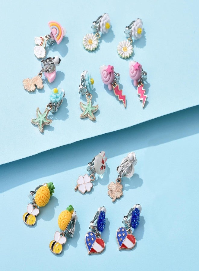 SYNLIN 20 Pairs Clip on Earrings -Cute Clip Earrings Hypoallergenic,Dress-Up Accessorie（Style B） - Image 5